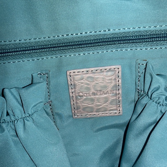 NWOT VINTAGE - Cole Haan Lavender Croco Embossed Handbag Set - Picture 2 of 10